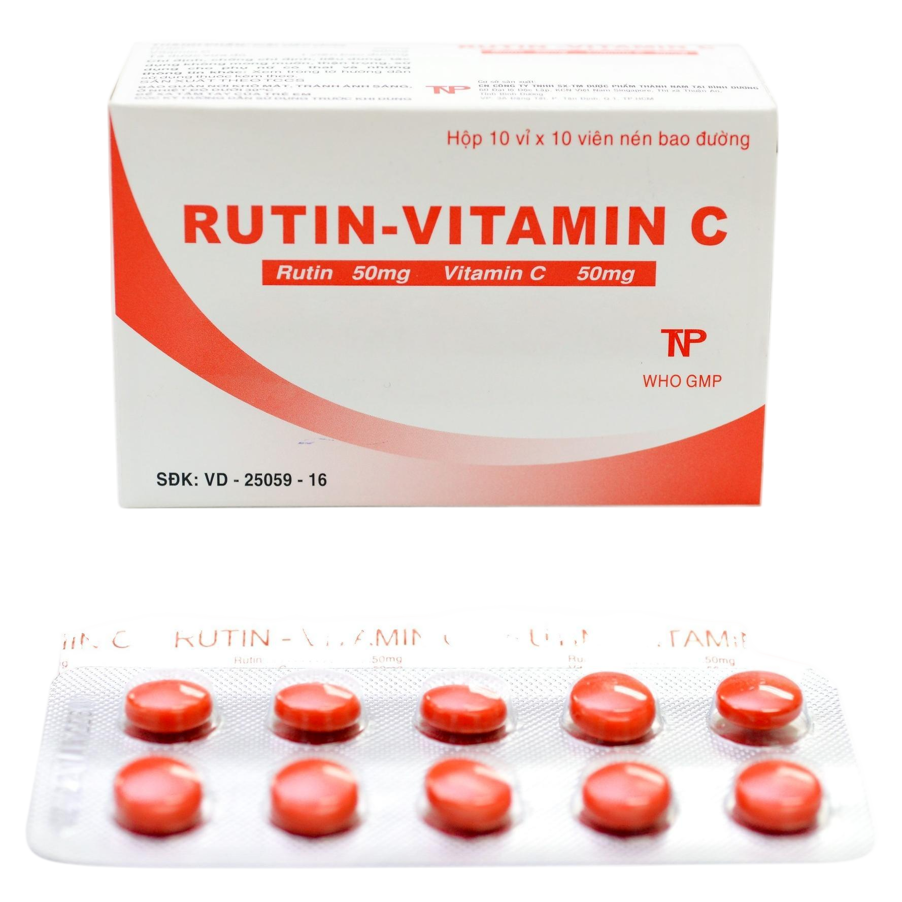 Rutin Vitamin C Thành Nam (H/100v)